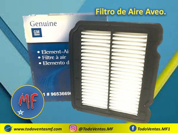 Filtro De Aire Para Chevrolet Aveo Original GM Made In Korea (96536696)