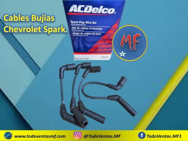 Cables Bujía Para Chevrolet Spark Original Acdelco Mexicana (M16H7001)