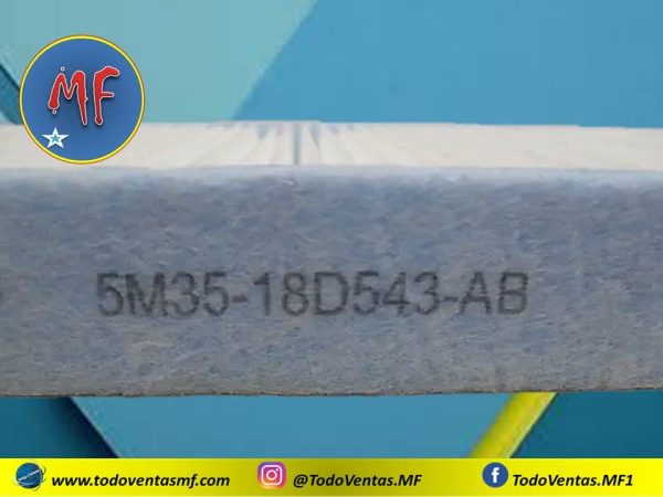 Filtro Anti-polen (Para Cabina) Fiesta 03 / Ka – Original Ford (5M35-18D543-AB) - Imagen 2