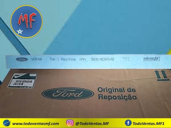 Filtro Anti-polen (Para Cabina) Fiesta 03 / Ka – Original Ford (5M35-18D543-AB) - Imagen 4