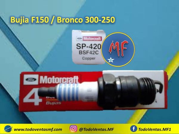 Bujía Para F150 / Bronco 300 / 250 Original Motorcraft Mexicana (SP-420)