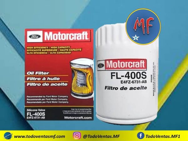 Filtro De Aceite Motor Ford Fiesta / Focus / F150 Orig. Motorcraft (FL-400S) - Imagen 3