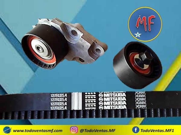 Kit de Tiempo Chevrolet Aveo 1 Polea, 1 Tensor, 1 Correa Mitsuba (KIT-AVEO) - Imagen 2