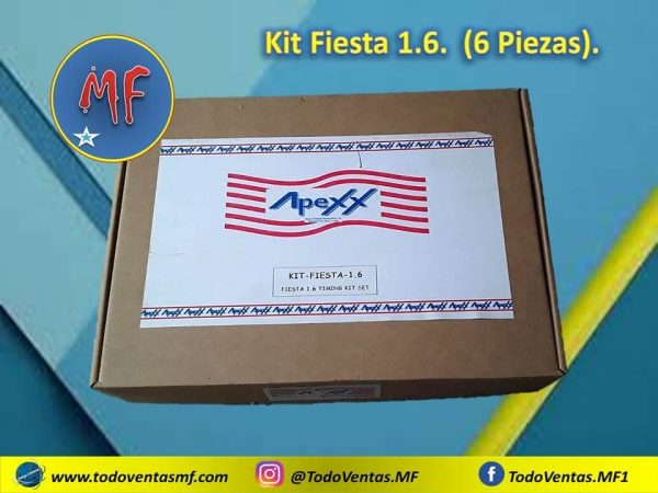 Kit Tiempo Ford Fiesta 1.6 – Marca Apexx U.S.A – 6 Piezas (KIT-FIESTA)