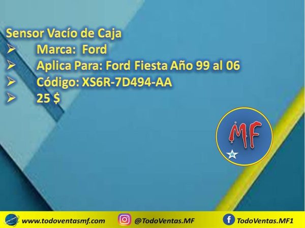 Sensor Vacio de caja Ford Fiesta año 1999 al 2006 Orig. Ford (XS6R-7D494-AA) - Imagen 3