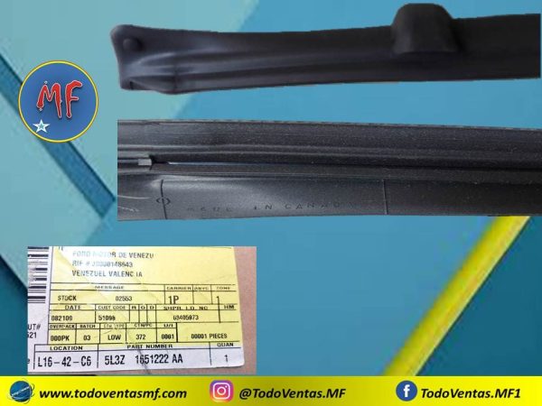 Goma Superior Para Puerta Derecha FX4 / F150 Original Ford (5L3Z-1651222-AA) - Imagen 2
