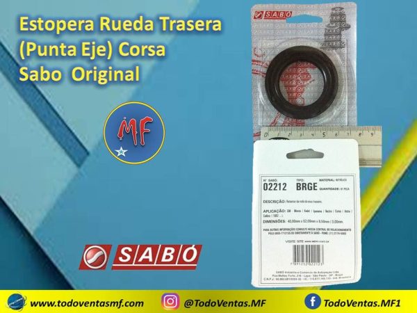 Estopera Rueda Trasera (Punta Eje) Corsa – Sabo Original (02212BRGE)