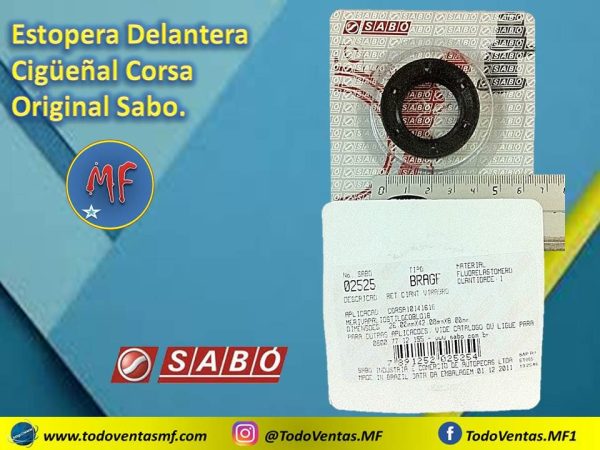Estopera Delantera Cigüeñal Corsa Sabo Original (02525BRAGF)