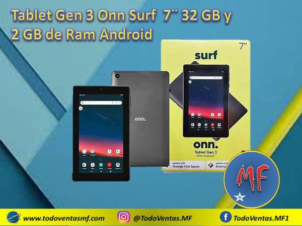 Tablet Android Onn Sur 7″ Gen 3
