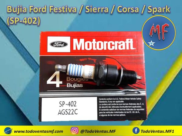 Bujia Ford Festiva / Sierra / Corsa Original Motorcraft Mexicana (SP-402)